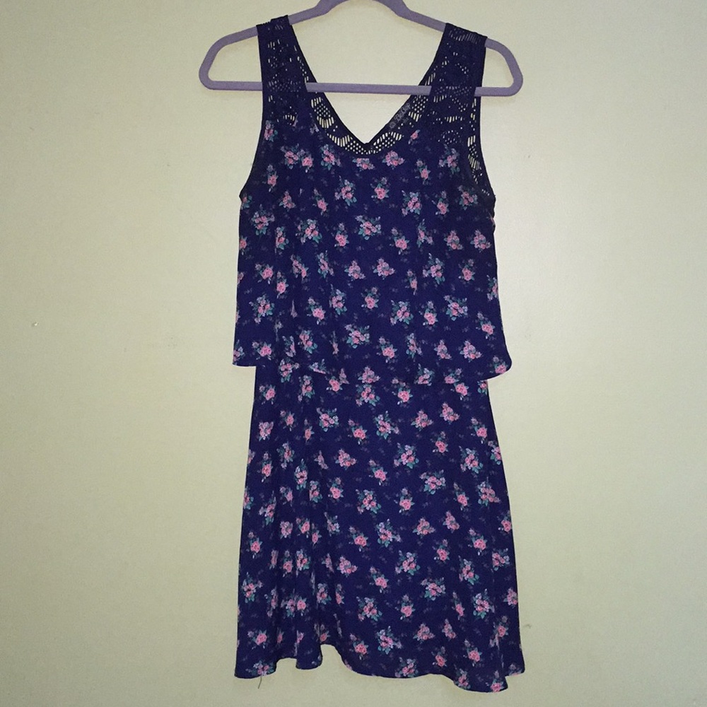 BeBop Dress w/ Overlay and Crochet Shoulder